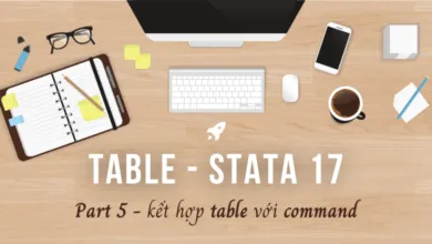 Hướng dẫn tạo bảng tổng hợp kết quả hồi quy bằng cách sử dụng lệnh table với tùy chọn command
