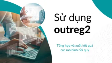 sử dụng lệnh outreg2 để tạo bảng tổng hợp và xuất kết quả ước lượng các mô hình hồi quy