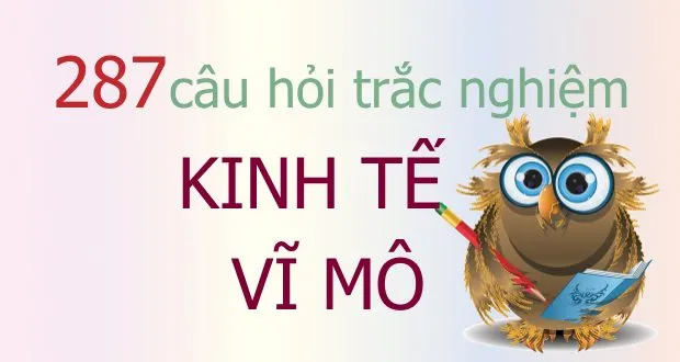 287 câu hỏi trắc nghiệm kinh tế vĩ mô (có đáp án)