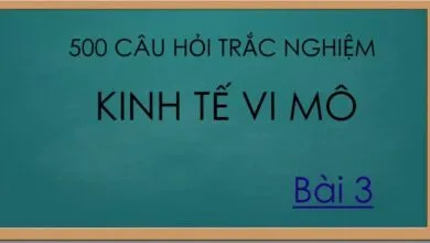 500 câu hỏi trắc nghiệm kinh tế vi mô