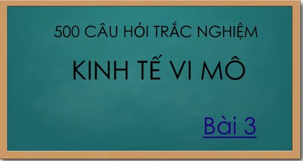 500 câu hỏi trắc nghiệm kinh tế vi mô