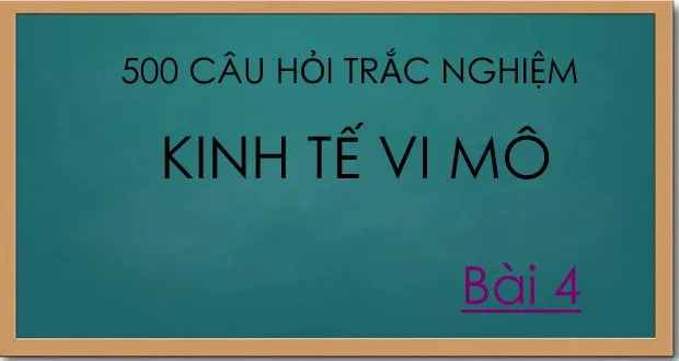 500 câu hỏi trắc nghiệm kinh tế vi mô