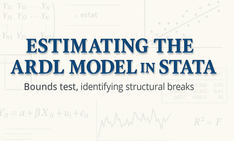 Thực hiện Bound test, Structural test cho mô hình ARDL trên Stata với lệnh ardl