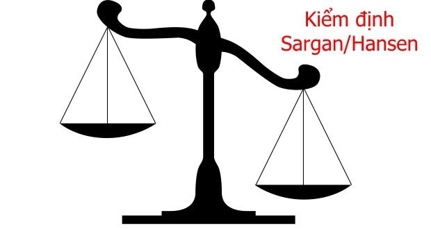 Kiểm định Sargan/Hansen được sử dụng để kiểm tra sự tự tương quan và tính hợp lý của biến đại diện sau ước lượng GMM (còn gọi kiểm định ràng buộc quá mức).