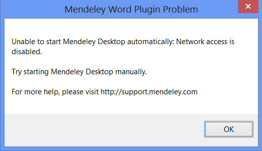 Khắc phục lỗi không tạo trích dẫn được của Mendeley