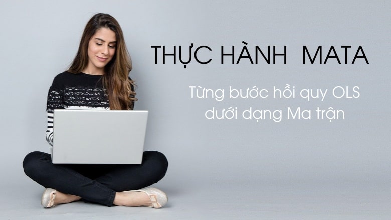 Thực hành Mata - hướng dẫn từng bước hồi quy OLS qua tính toán ma trận trong Mata