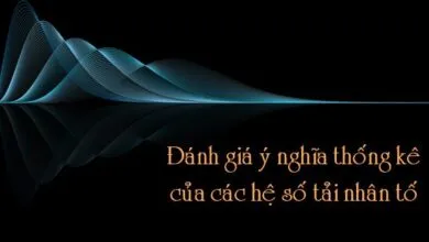 làm thế nào để biết một hệ số tải có ý nghĩa thống kê